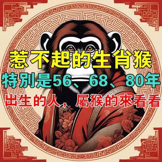 惹不起的生肖猴，特別是56年、68年、80年出生的人，屬猴的來看看