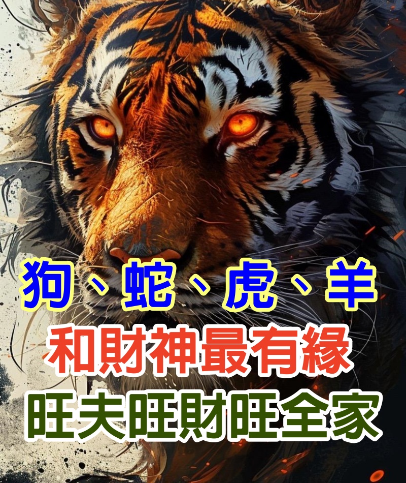 屬狗、屬蛇、屬虎、屬羊！和「財神最有緣」的出生年份：旺夫旺財旺全家