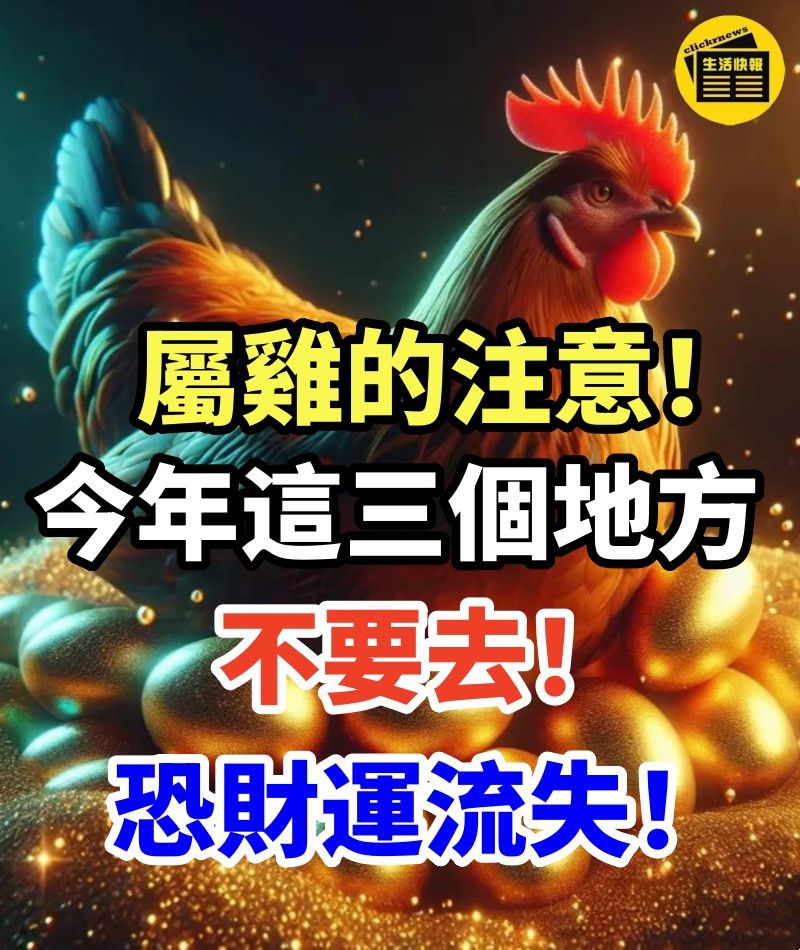 屬雞的注意：今年這三個地方不要去，恐財運流失！