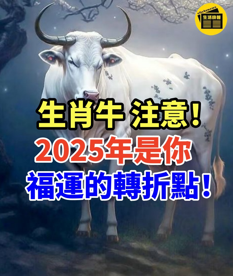 生肖屬牛注意:2025年可能是你福運的轉折點!