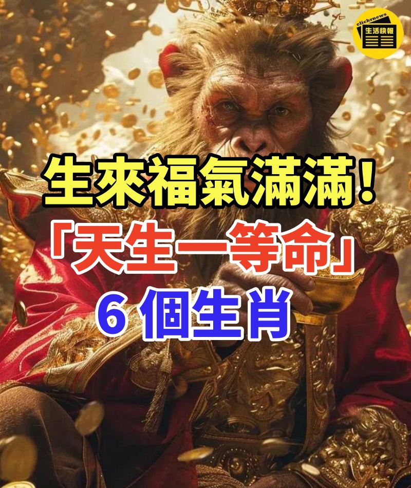 生來福氣滿滿!「天生一等命」的6個生肖,榮華富貴享不盡