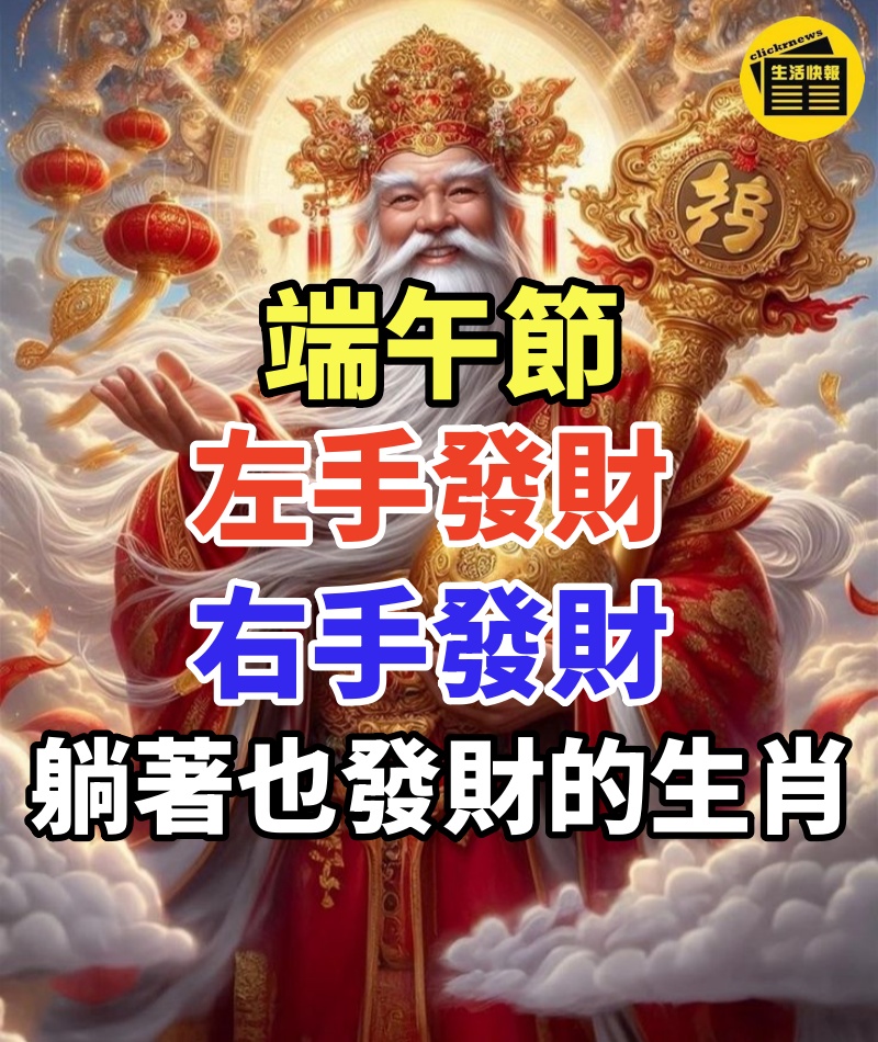 端午節：左手發財，右手發財，躺著也發財的生肖