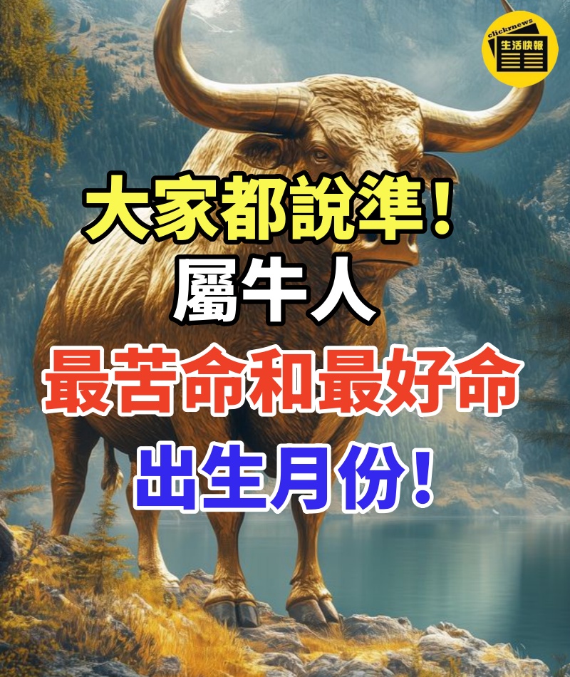 屬牛人:「最苦命」和「最好命」的出生月份!大家都說準