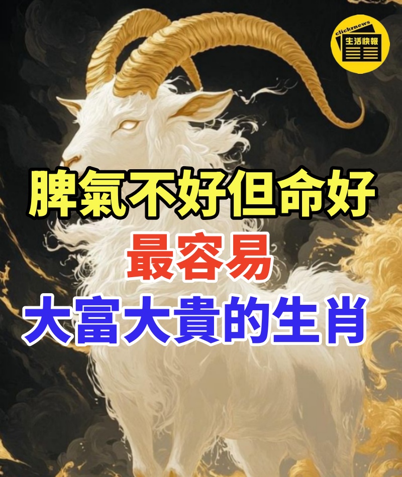 脾氣不好但命好,最容易大富大貴的生肖