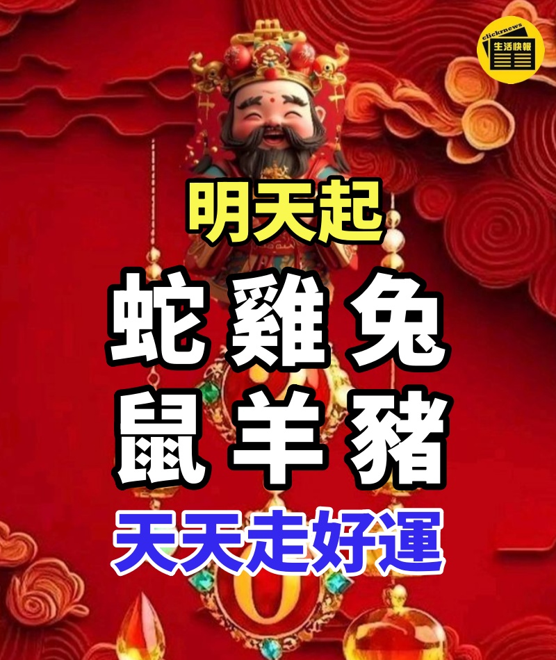 明天起(蛇雞兔鼠羊豬)天天走好運