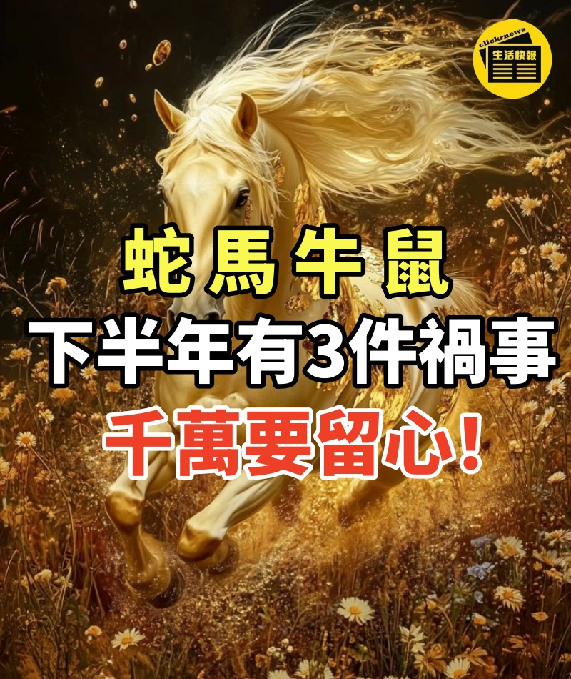 大師預測:「屬蛇、屬馬、屬牛、屬鼠人」下半年有「3件禍事」發生,千萬要留心!
