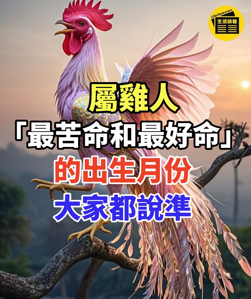 屬雞人：「最苦命」和「最好命」的出生月份！大家都說準