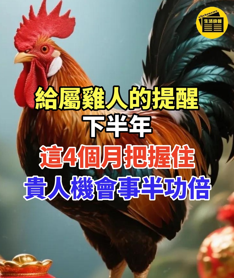 給屬雞人的提醒：下半年這4個月把握住，貴人機會事半功倍！