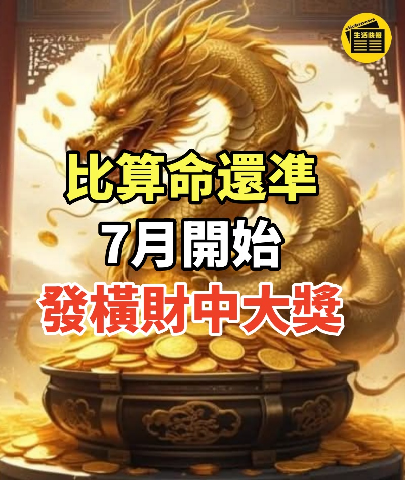 比算命還凖！7月開始順到不能再順的幾個生肖！
