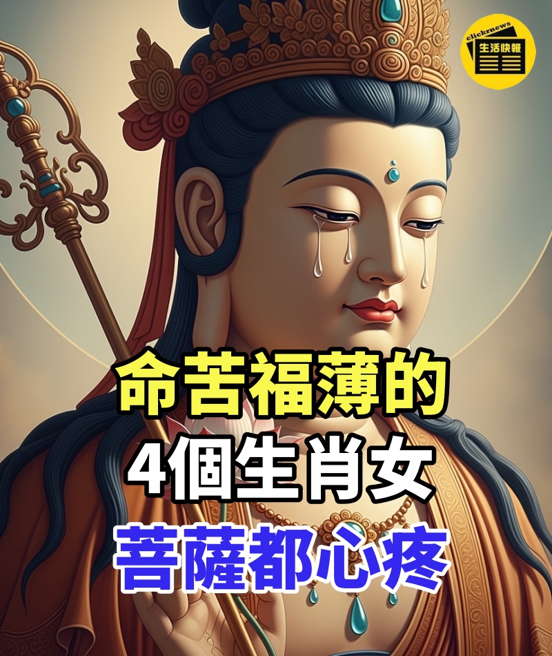 命苦福薄的4個生肖女，一生操勞命，沒人理解，菩薩都心疼！