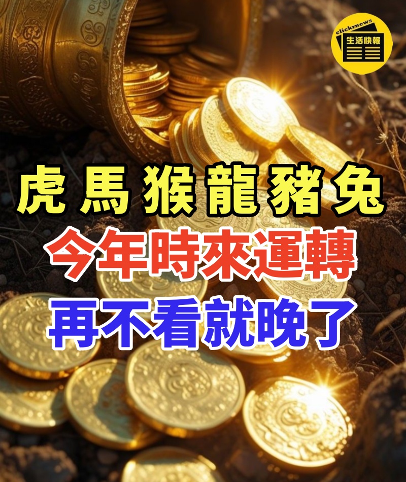 (虎馬猴龍豬兔)今年時來運轉,大富大貴,再不看就晚了!