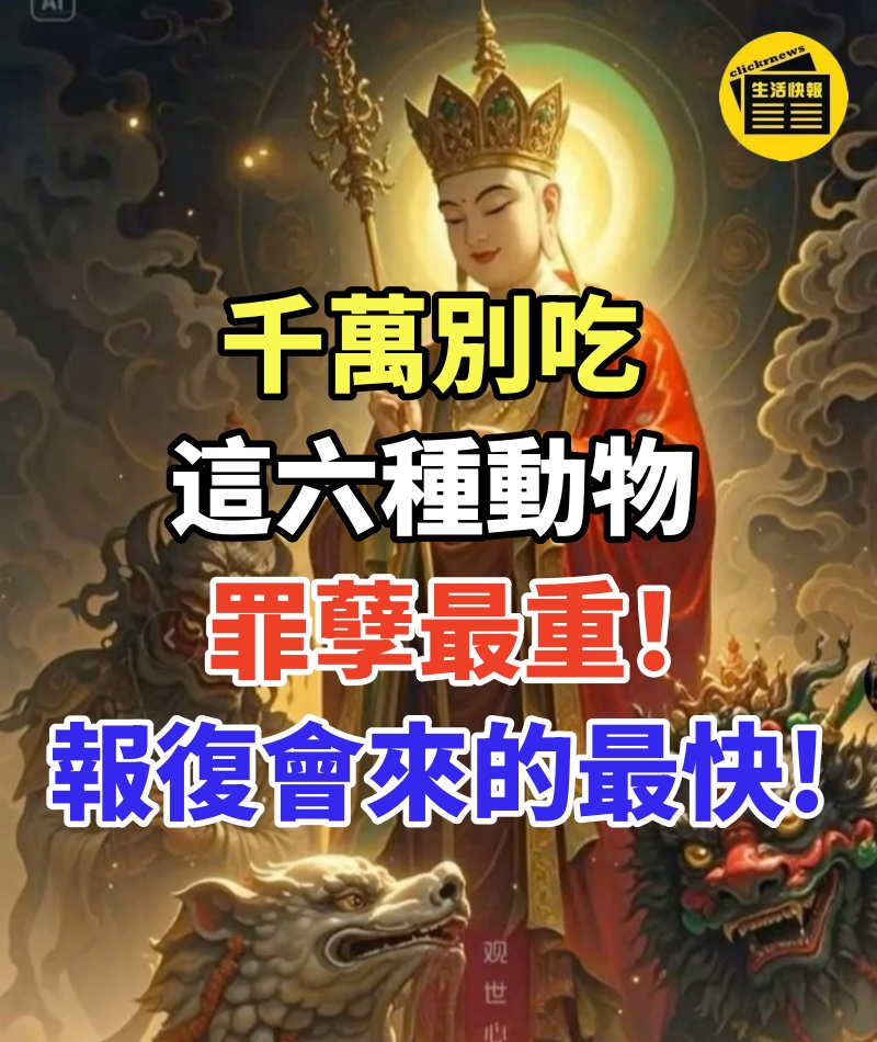 千萬別吃這六種動物，罪孽最重！怨靈的報復會來的最快最猛！尤其是最後一個....