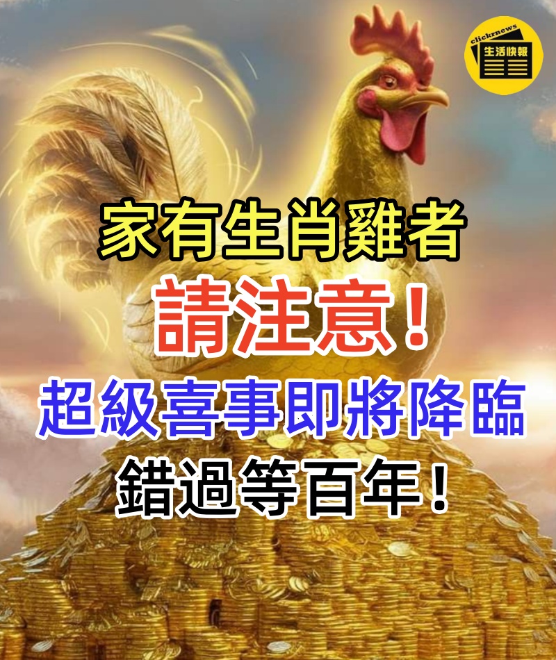 家有生肖雞者請注意:超級喜事即將降臨,錯過等百年!