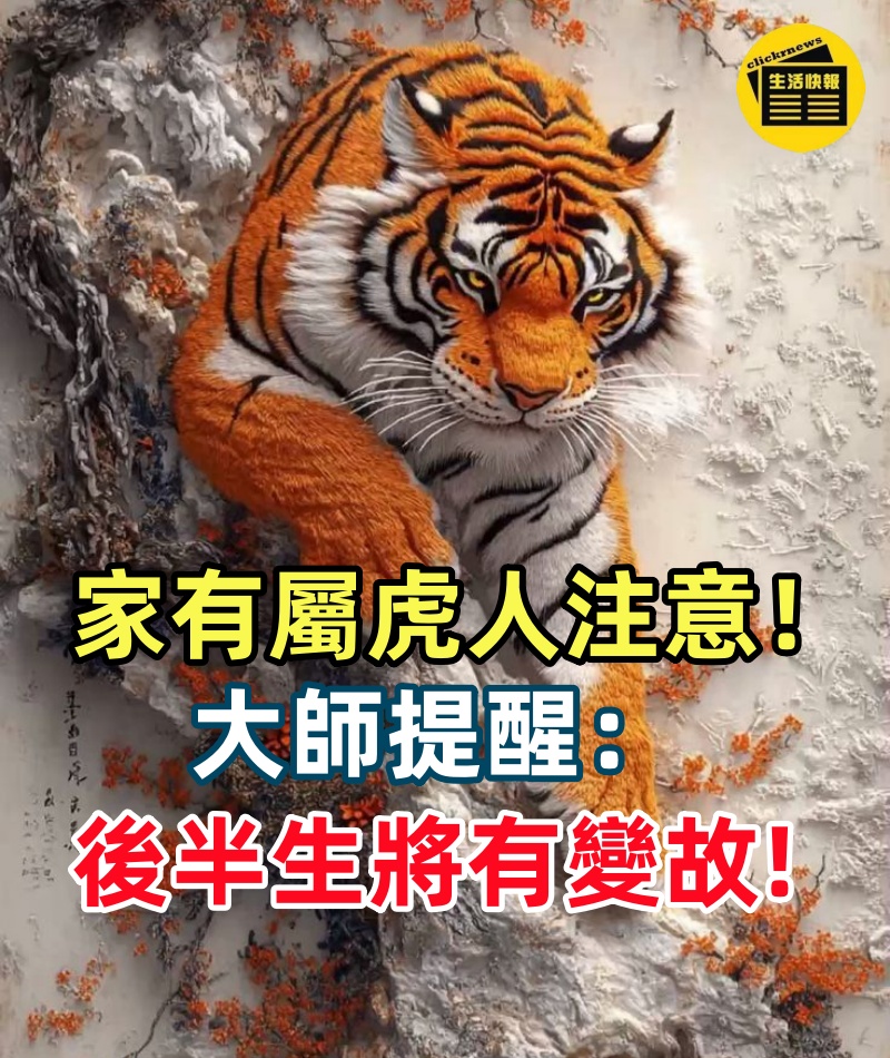 家有屬虎人注意! 大師提醒:屬虎人後半生將有「變故」教你「如何化解提防」以免損失慘重!