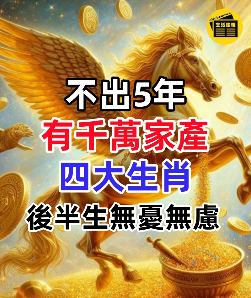 不出5年將有千萬家產傍身的四大生肖,後半生無憂無慮!