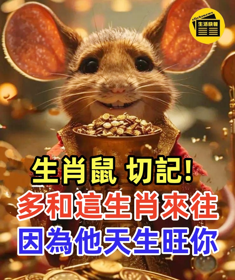 生肖鼠「切記」:多和這個生肖的人來往,因為他天生旺你