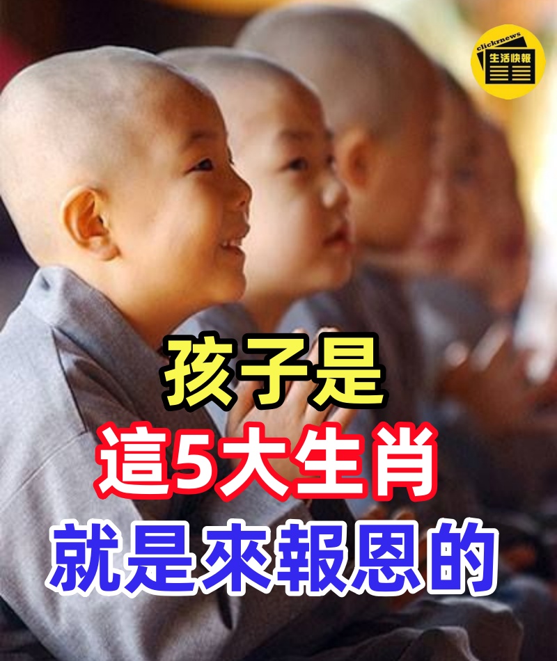 孩子是這5大生肖,就是來報恩的,不用父母操心,長大有出息!