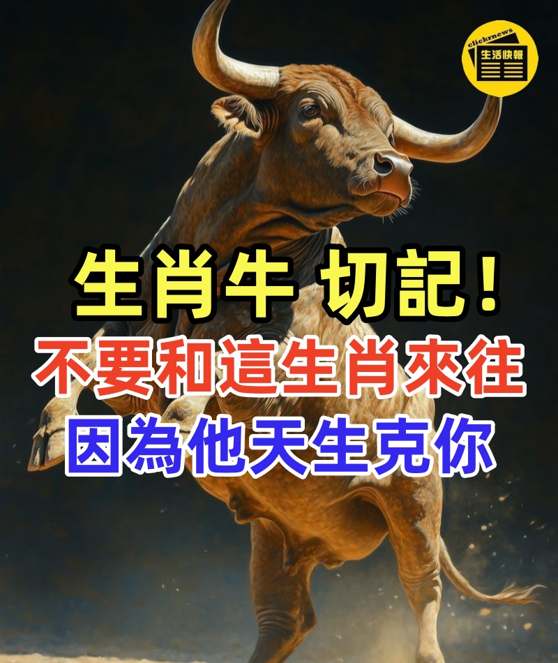 生肖牛切記: 不要和這個生肖的人來往,因為他天生克你